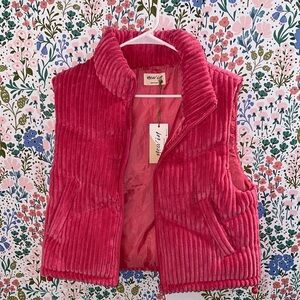 Women's Pink Corduroy Vest